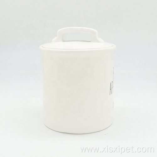 Quality Nice Pet Food Storage Dog Ceramic Jar